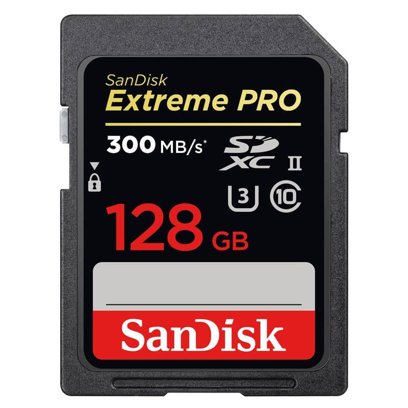 SANDISK Extreme Pro SDXC UHS II U3 128GB 300/mbs V90