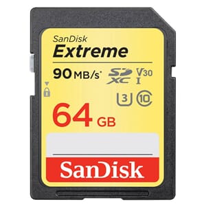 Sandisk SDXC 64GB UHSI U3 V30 Extreme 90/40mb/s