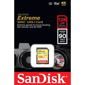 Sandisk SDXC 128GB UHSI U3 V30 Extreme 90/60mb/s