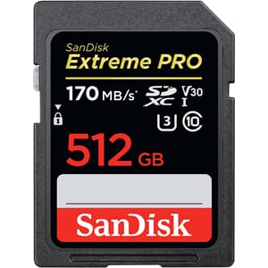 SANDISK Extreme Pro SDXC UHS I 512GB 170/90mbs