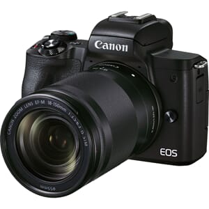 Canon EOS M50 MkII kit. Sort med 18-150mm f/3.5-6.3 IS STM