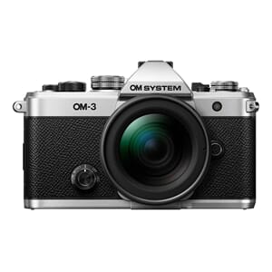 OM-System OM-3 body Silver + ED 12-45mm F4.0 PRO