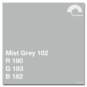Colorama Mist Grey 2,72x11m  Papir bakgrunn
