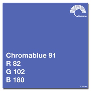 Colorama Chromablue 2,72x11m  Papir bakgrunn