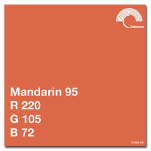 Colorama Mandarin 1,35x11m  Papir bakgrunn