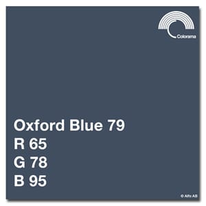 Colorama Oxford Blue 2,72x11m  Papir bakgrunn