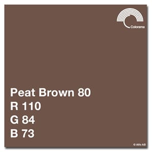 Colorama Peat Brown 1,35x11m  Papir bakgrunn