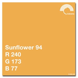 Colorama Sunflower 1,35x11m  Papir bakgrunn