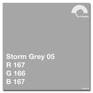 Colorama Storm Grey 1,35x11m  Papir bakgrunn