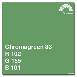 Colorama Chromagreen 2,72x11m  Papir bakgrunn