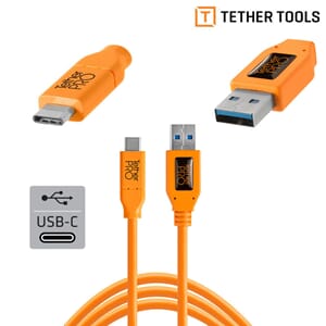 TetherPro USB 3.0 to USB-C 4.6 m Orange