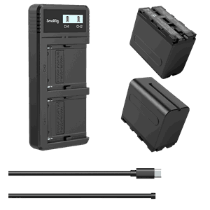 Smallrig 3823 2stk NP-F970 batterier + lader