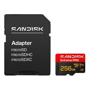 Sandisk Micro SD 256GB 250/120MB/s A2 UHS-I V30 Extreme PRO