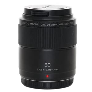 Brukt Panasonic Lumix G Macro 30mm f/2.8 ASPH Mega O.I.S.