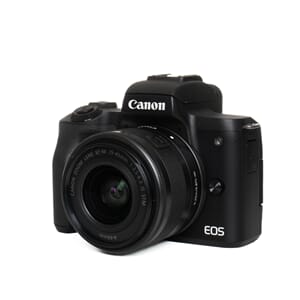 Brukt Canon EOS M50 MkII kit. Sort +15-45mm f/3.5-6.3 IS STM