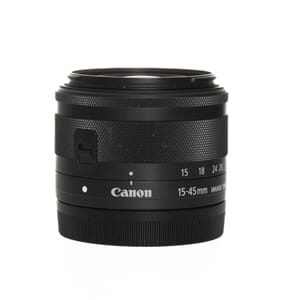 Brukt Canon EF-M 15-45mm f/3.5-6.3 IS STM Sort
