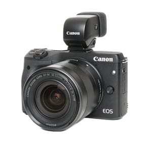 Brukt Canon EOS M3 + 18-55mm  is STM + EVF-DC1