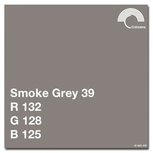 Colorama Smoke Grey 2,72x11m  Papir bakgrunn