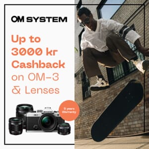 OM-system OM-3 og objektiv Cashback